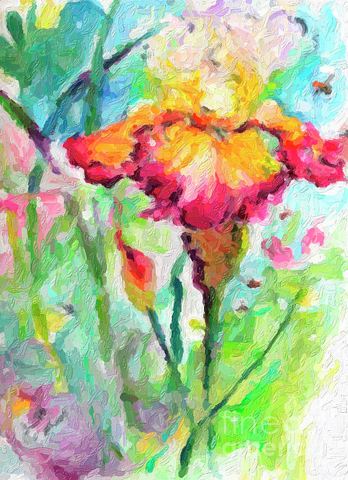 Flowers Digital impressionism Bearded Irises by Ginette Callaway Flowers Digital impressionism Bearded Irises by Ginette Callaway